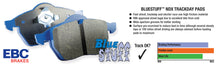 Load image into Gallery viewer, EBC 04-05 Cadillac CTS-V 5.7 Bluestuff Rear Brake Pads