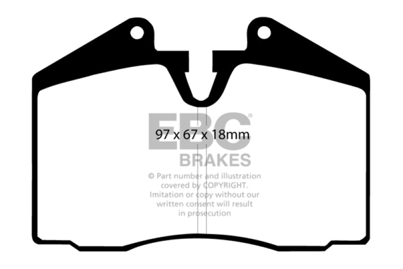 EBC 89-95 Ferrari 348 3.4 Redstuff Front/Rear Brake Pads (Axle Set Only)