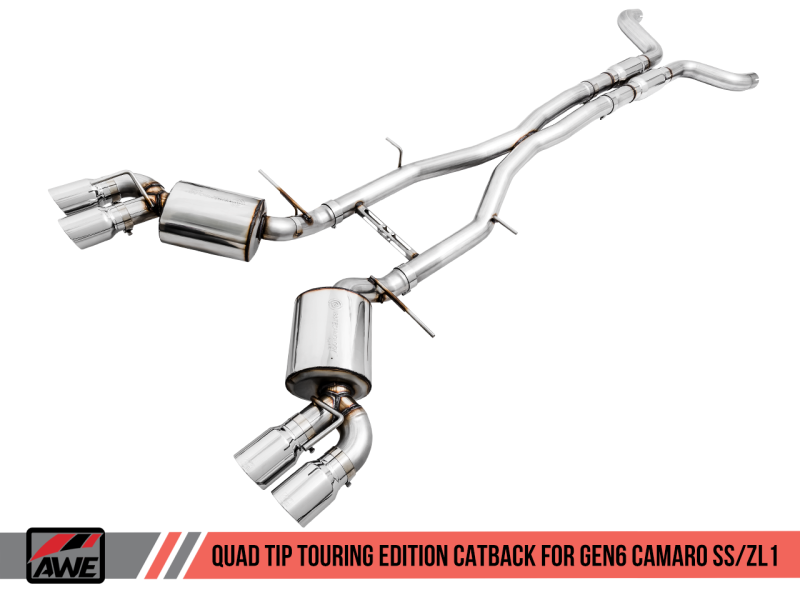 AWE Tuning 16-19 Chevy Camaro SS Res Cat-Back Exhaust -Touring Edition ...