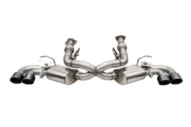 Corsa 20-25 Corvette C8 3in Valved Cat-Back 4.5in Blk Quad Tips Fits Factory Perf Exhaust DeletesAFM