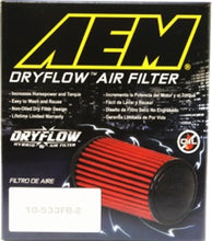 Load image into Gallery viewer, AEM 5.5in Base OD x 4.75in Top OD x 5in Height Conical Dryflow Air Filter