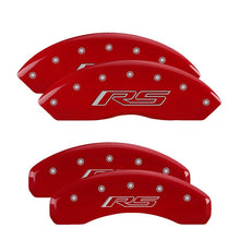 Load image into Gallery viewer, MGP 4 Caliper Covers Engraved Front &amp; Rear Gen 5/RS Red finish silver ch