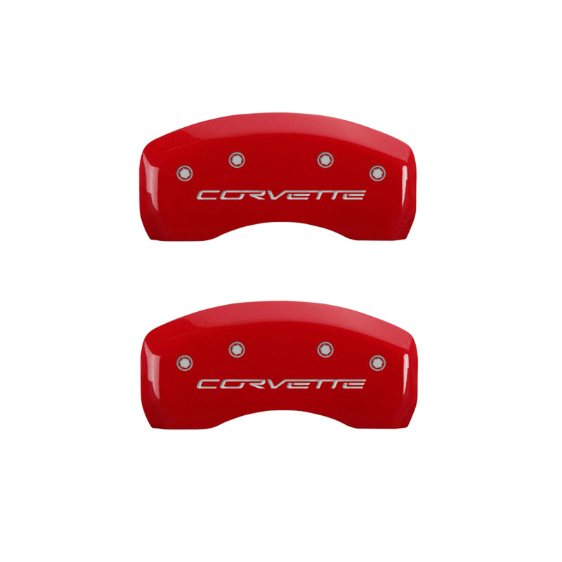 MGP 4 Caliper Covers Engraved Front & Rear C6/Corvette Yellow finish black ch