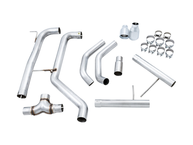 AWE Tuning 18-21 Volkswagen Jetta GLI Mk7 Track Edition Exhaust - Chrome Silver Tips (Fits OEM DP)