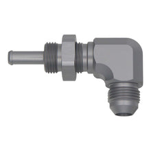 Load image into Gallery viewer, DeatschWerks 8AN Male Flare To 5/16in. Male Barb Bulkhead Adapter 90-Degree (Incl. Nut)