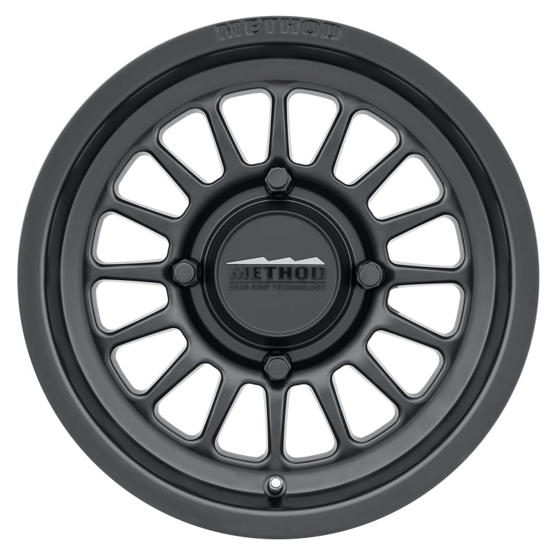 Method MR411 Bead Grip 15x7 / 4+3/13mm Offset / 4x136 / 106.25mm CB Matte Black Wheel