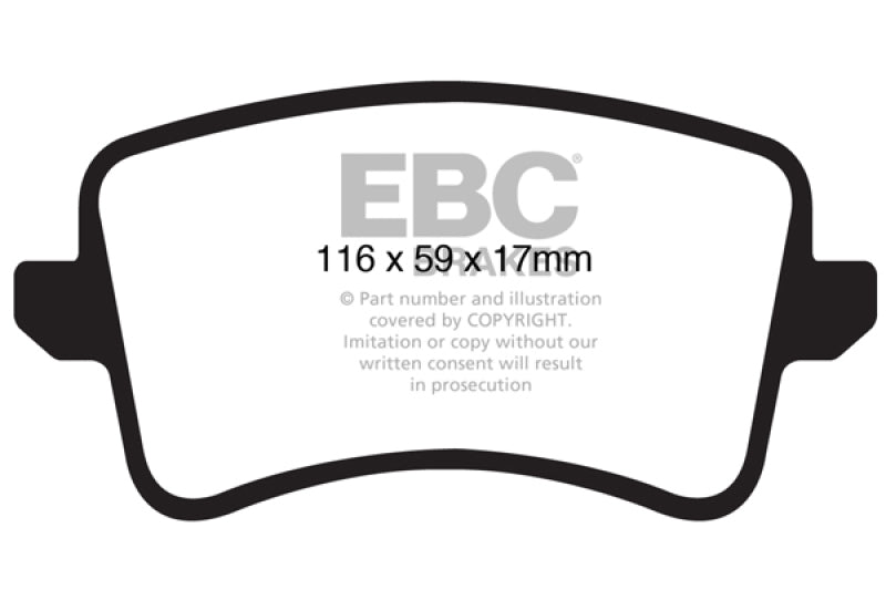 EBC 09-11 Audi A4 2.0 Turbo Redstuff Rear Brake Pads