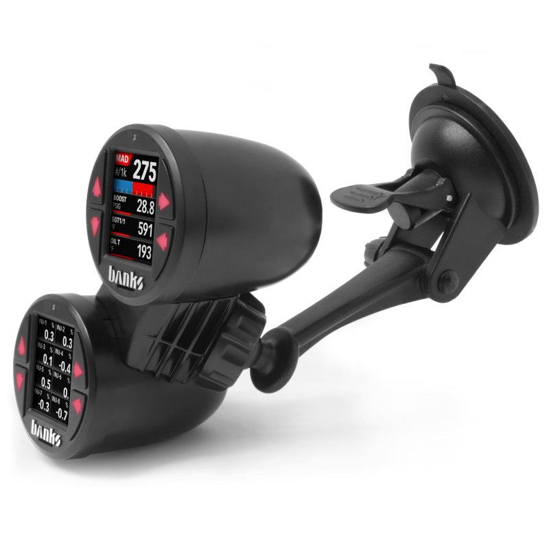 Banks Power Dual Gauge Pod Suction Mount For iDash 1.8 And 52mm Gauges