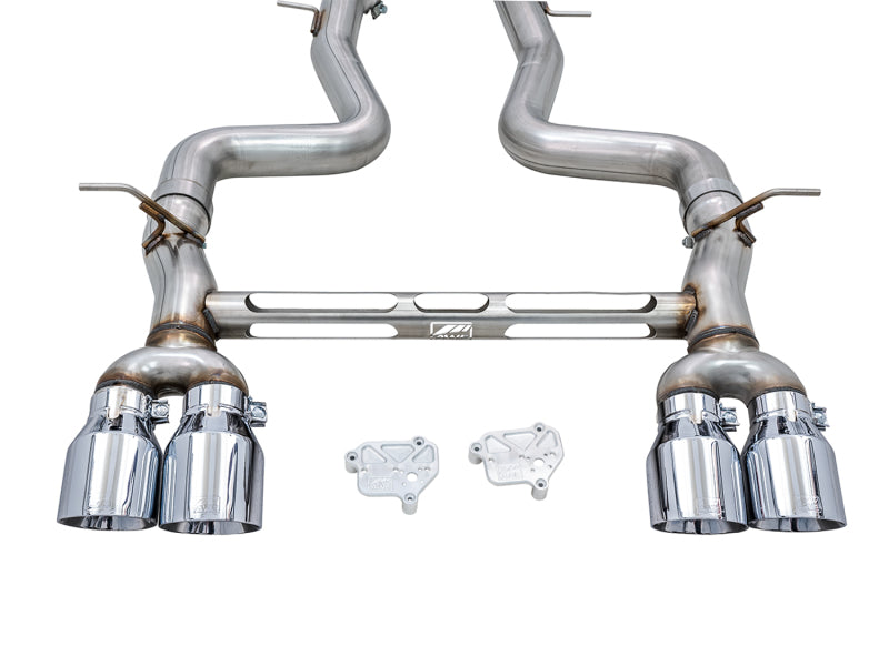 AWE Tuning BMW F8X M3/M4 Track Edition Catback Exhaust - Chrome Silver Tips