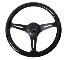 Load image into Gallery viewer, NRG Classic Wood Grain Steering Wheel (350mm) Black Paint Grip w/Black 3-Spoke Center