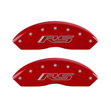 Load image into Gallery viewer, MGP 4 Caliper Covers Engraved Front &amp; Rear Gen 5/RS Red finish silver ch