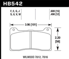 Load image into Gallery viewer, Hawk Wilwood Dynapro Narrow Mount/NDL/Radial Mount Billet DTC-60 Race Brake Pads