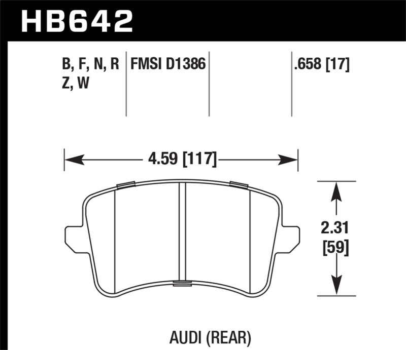 Hawk Performance 09-10 Audi A4/Quattro / 08-11 A5 Quattro / 09-11 Q5 Rear Ceramic Street Brake Pads