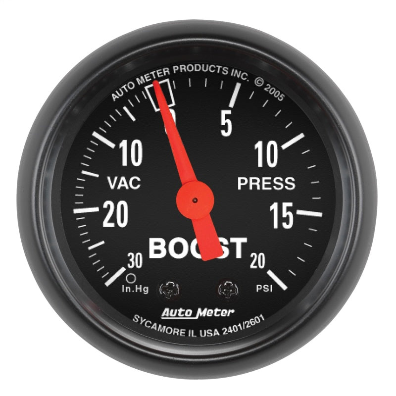 Autometer Z Series 52mm 20 PSI Mechanical Boost Vacumm Gauge