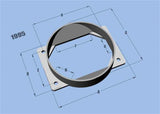 Vibrant MAF Sensor Adapter Plate for Mitsubishi applications use w/ 4.5in Inlet I.D. filters only