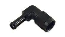 Load image into Gallery viewer, Vibrant Female -6AN to 5/16in Hose Barb 90 Degree Adapter Fitting - Anodized Black