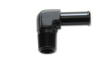 Load image into Gallery viewer, Vibrant 3/4 NPT to 3/4in Barb Straight Fitting 90 Deg Adapter - Aluminum