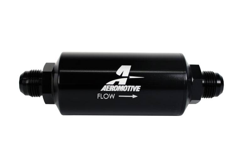 Aeromotive In-Line Filter - (AN-10) 100 Micron Stainless Steel Element Black Anodize Finish