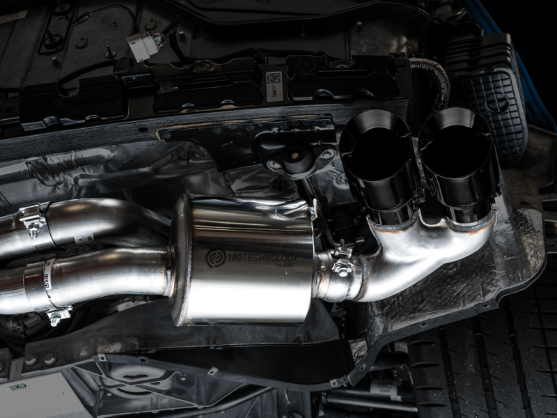 AWE Tuning 2020 Chevrolet Corvette (C8) Touring Edition Exhaust - Quad Diamond Black Tips