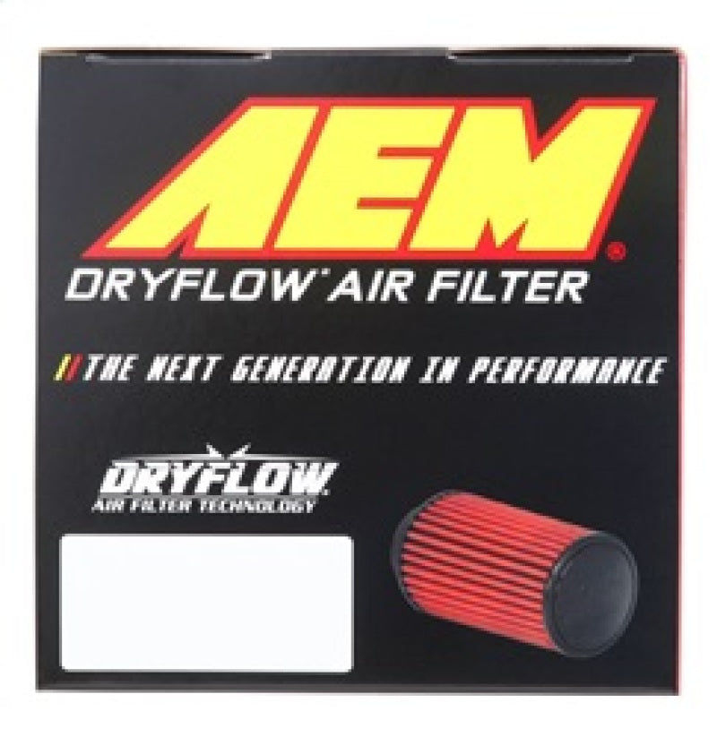 AEM Dryflow Air Filter - Round Tapered - 2.75in Flange ID x 5.5in Base OD x 4.75in Top OD x 7.5in H