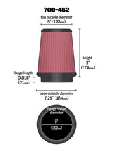 Load image into Gallery viewer, Airaid Universal Air Filter - Cone 6 x 7-1/4 x 5 x 7