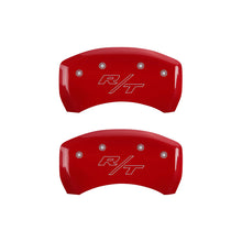 Load image into Gallery viewer, MGP 4 Caliper Covers Engraved Front &amp; Rear Vintage Style/RT Red finish silver ch