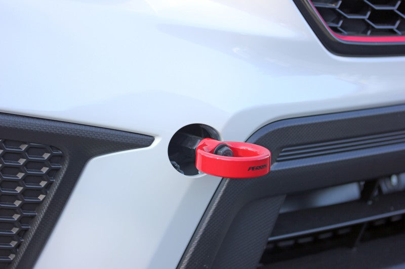 PERRIN 18-21 Subaru WRX & STI / 13-25 BRZ / 17-20 Toyota 86 Tow Hook Kit (Front) - Red